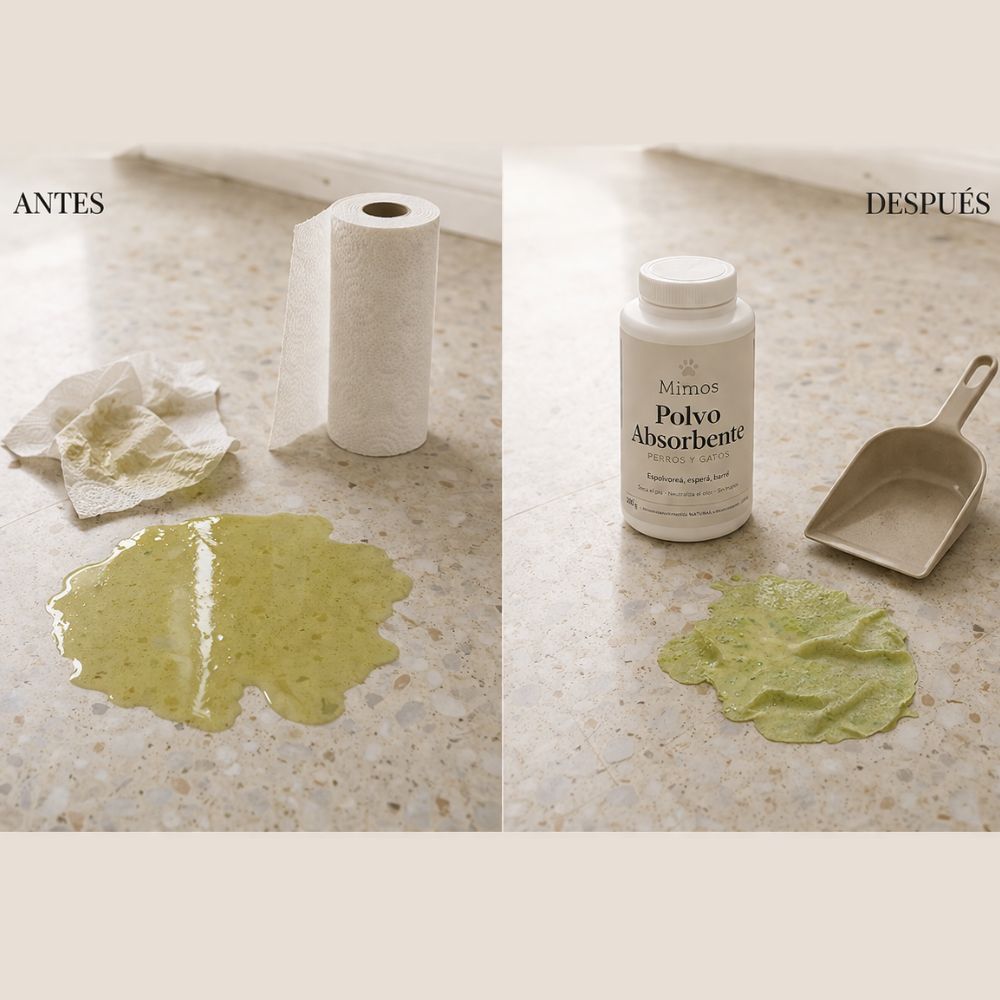 Polvo Absorbente para Pis · Doble Acción · Mimos 250g