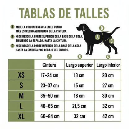 Pañal Absorbente Lavable para Perra · Incontinencia y Celo · Mimos®