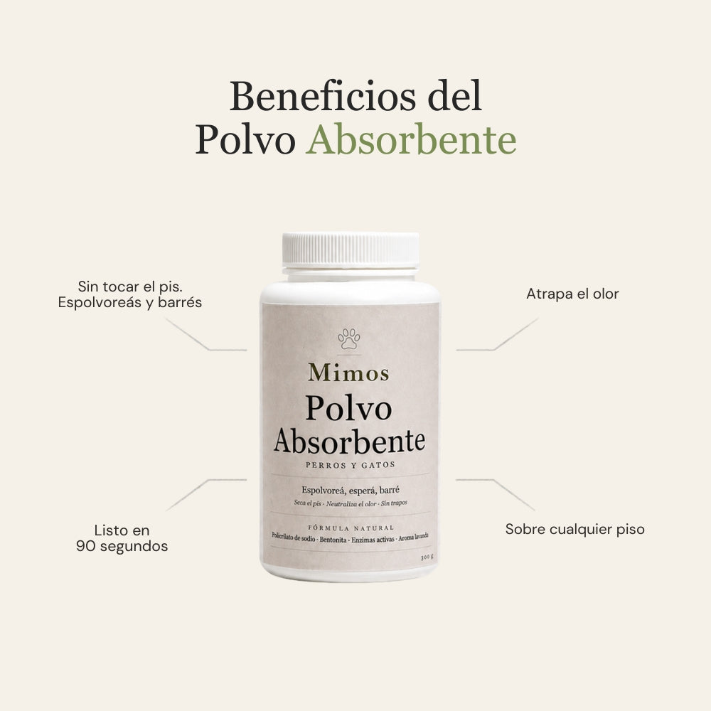 Polvo Absorbente para Pis · Mimos 250g