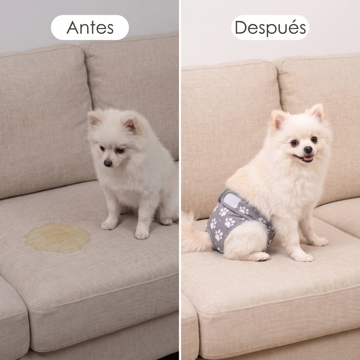 Pañal Absorbente Lavable para Perra · Incontinencia y Celo · Mimos®