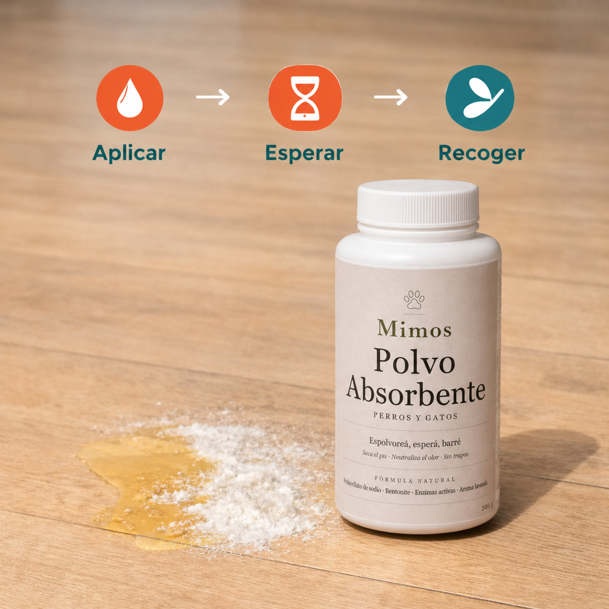 Polvo Absorbente para Pis · Mimos 250g